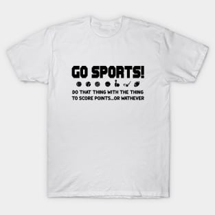 Go Sport in White T-Shirt